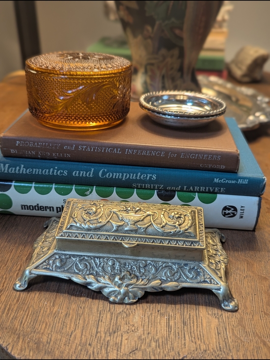 Other - Italian Brass Stamp Box Or Jewelry Casket – Ornate Baroque